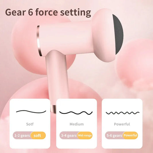6-Speed Rechargeable Mini Massage Gun Fat-Reducing, Relaxation Tool Pink-1