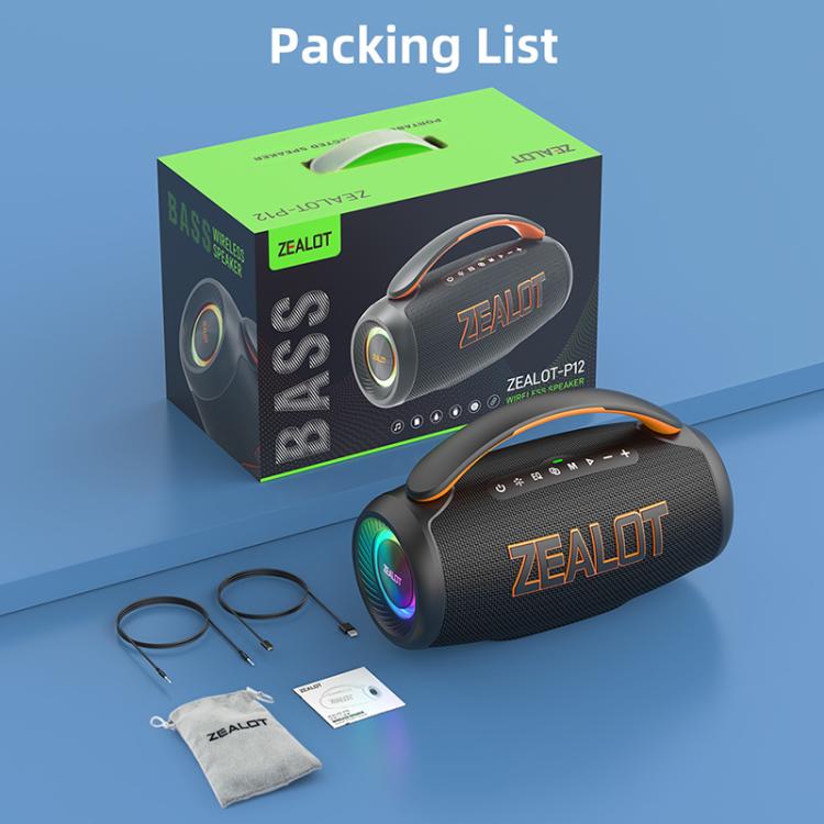 LBNIFTYZealot P12 60W Portable Handheld Outdoor RGB Bluetooth Speaker