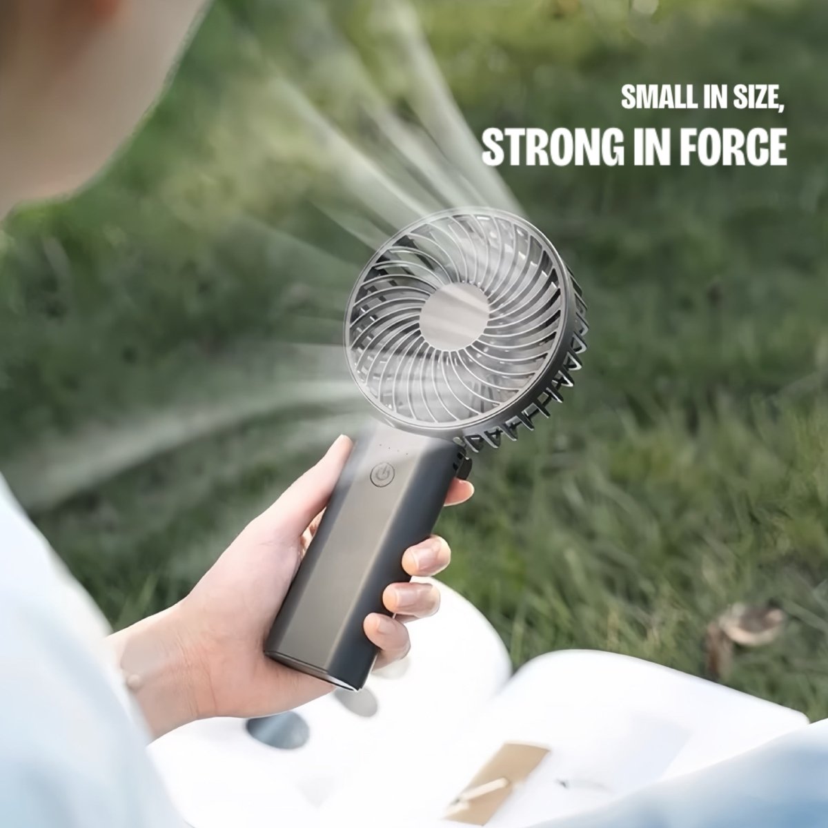2-in-1 Portable High-speed Cooling Mini Fan with Power Bank, Foldable Table Fan-3