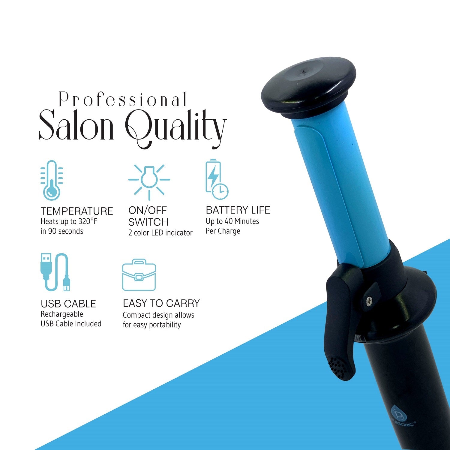 USB Rechargeable Mini Curling Iron-2