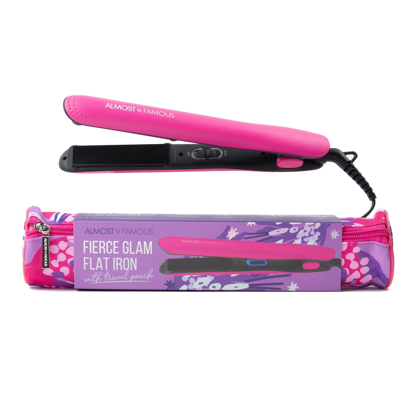 "Fierce Glam" Flat Iron with Travel Pouch-0