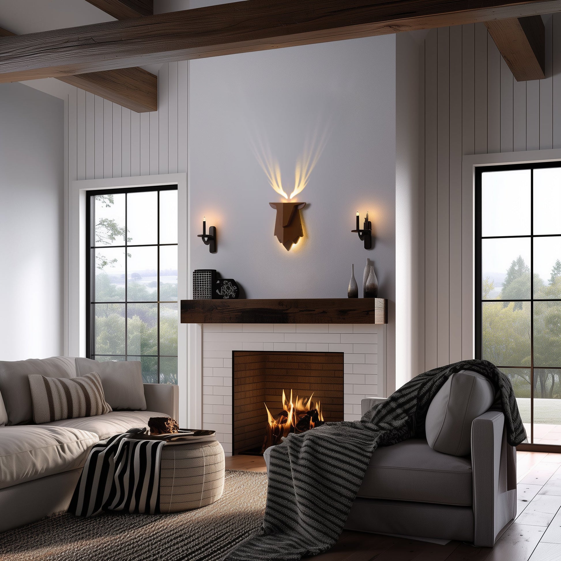 Elk Wall Lamp, Creative Projection Lamp-4