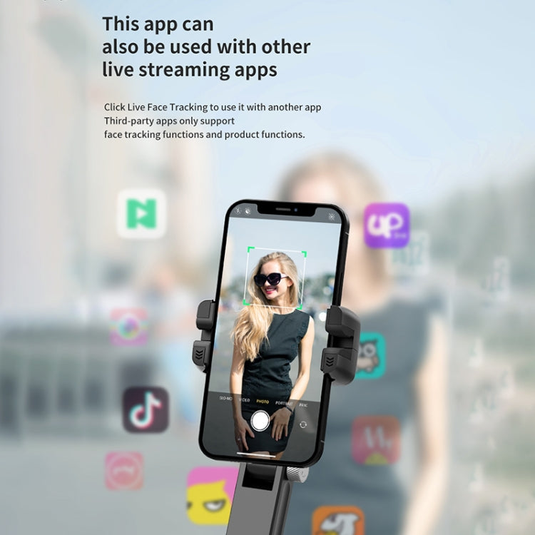 LBNIFTYQ18 Desktop Intelligent Tracking Gimbal Stabilizer Multi-function Fill Light Selfie Stick