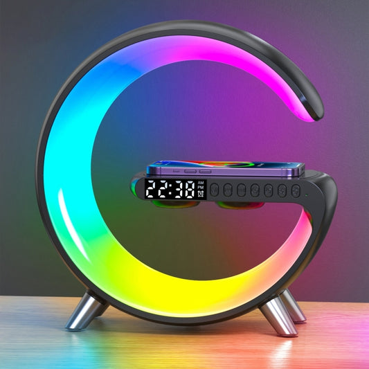 LBNIFTYN69-1 Smart Bluetooth Speaker with Wireless Charger & Alarm Clock & Ambient Light