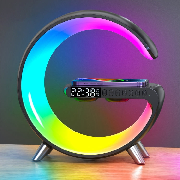 LBNIFTYN69-1 Smart Bluetooth Speaker with Wireless Charger & Alarm Clock & Ambient Light