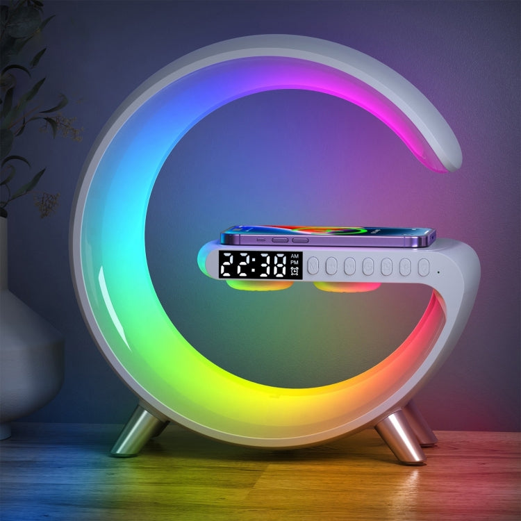 LBNIFTYN69-1 Smart Bluetooth Speaker with Wireless Charger & Alarm Clock & Ambient Light