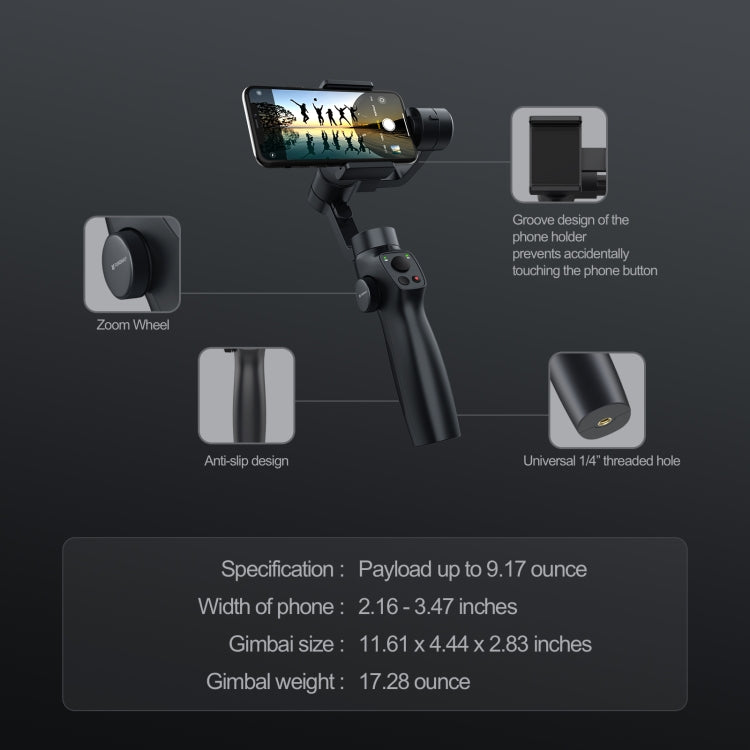 Capture 2s Smart 3-Axis Handheld Gimbal Phone Live Stabilizer