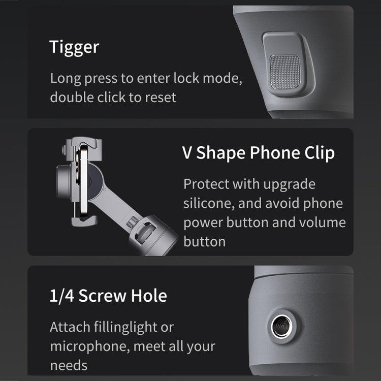 Capture 5 Professional 3-Axis Handheld Gimbal Phone Live Stabilizer