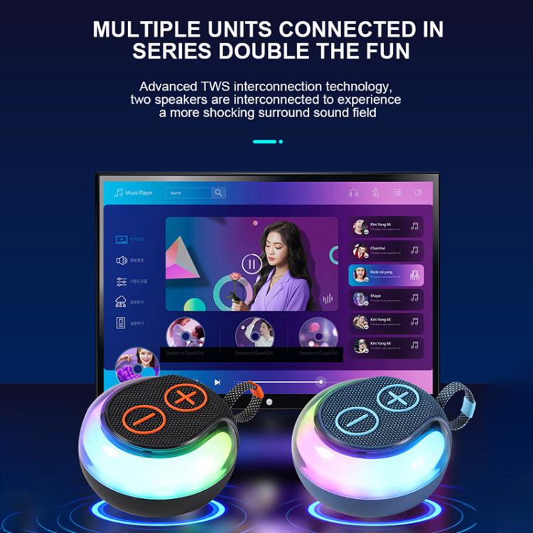 LBNIFTYPortable Outdoor RGB Light Bluetooth Speaker Desktop Subwoofer