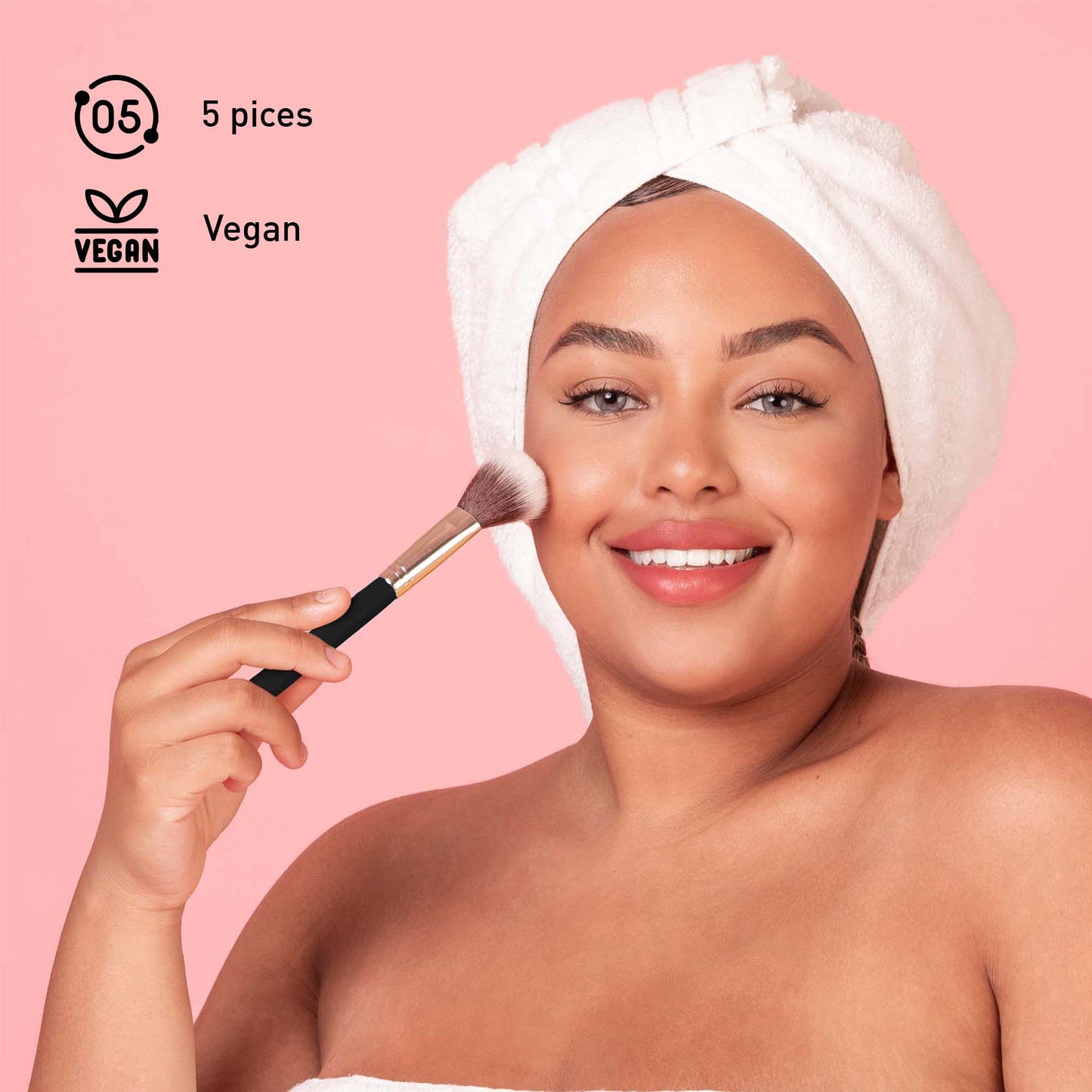 Pursonic Beauty Essentials Bundle - Advanced Facial and Body Cleansing Brush, Studio Makeup Brush Set, Slant Tip Tweezer, and Eyelash Curler-1