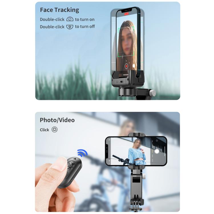 LBNIFTYTokQi Q18 Desktop Wireless Remote Control Handheld Gimbal Stabilizer Fill Light Selfie Stick Tripod