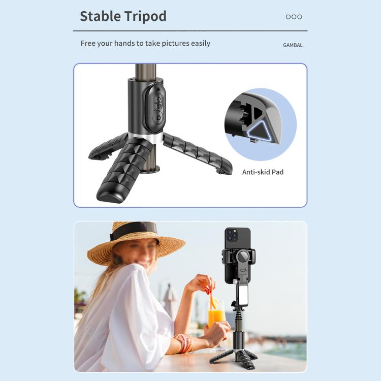 LBNIFTYTokQi Q18 Desktop Wireless Remote Control Handheld Gimbal Stabilizer Fill Light Selfie Stick Tripod
