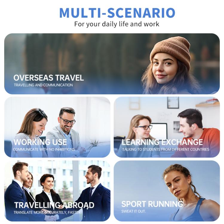 150 Languages Ai Smart Translator Bluetooth Earphones With Color Screen Charging Compartment